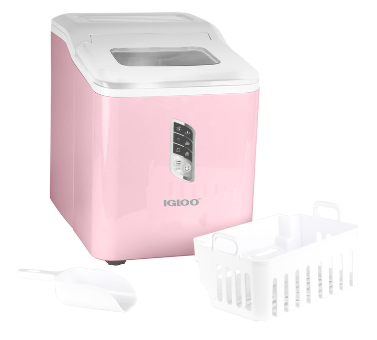 Igloo Self-Cleaning 26-Pound Ice Maker, Pink