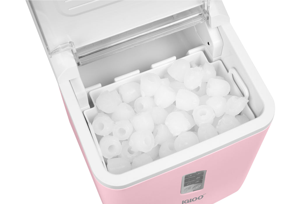 Igloo Self-Cleaning 26-Pound Ice Maker, Pink — Nostalgia Products