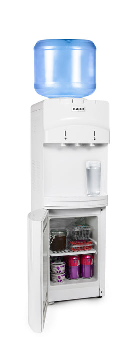 Igloo Hot & Cold Top-Loading Water Cooler Dispenser with Refrigerator