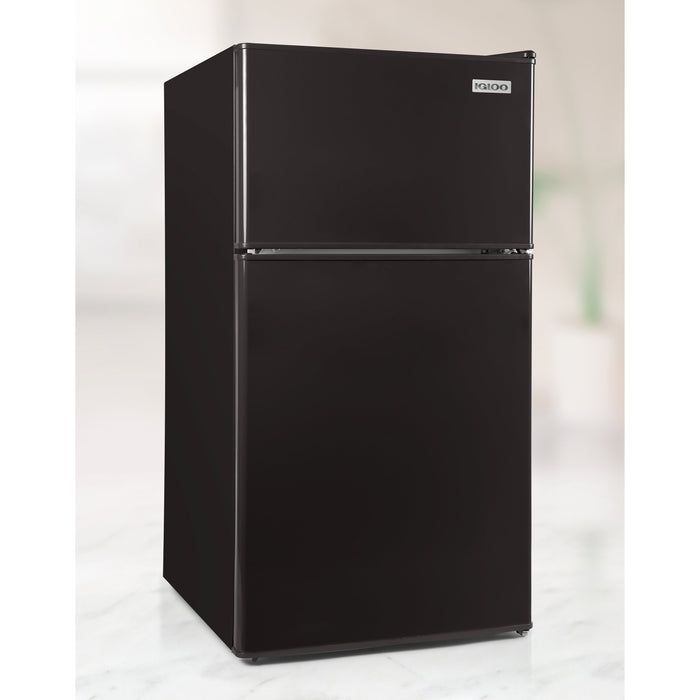Igloo® 3.2 Cu. Ft. Double Door Refrigerator With Freezer, Black