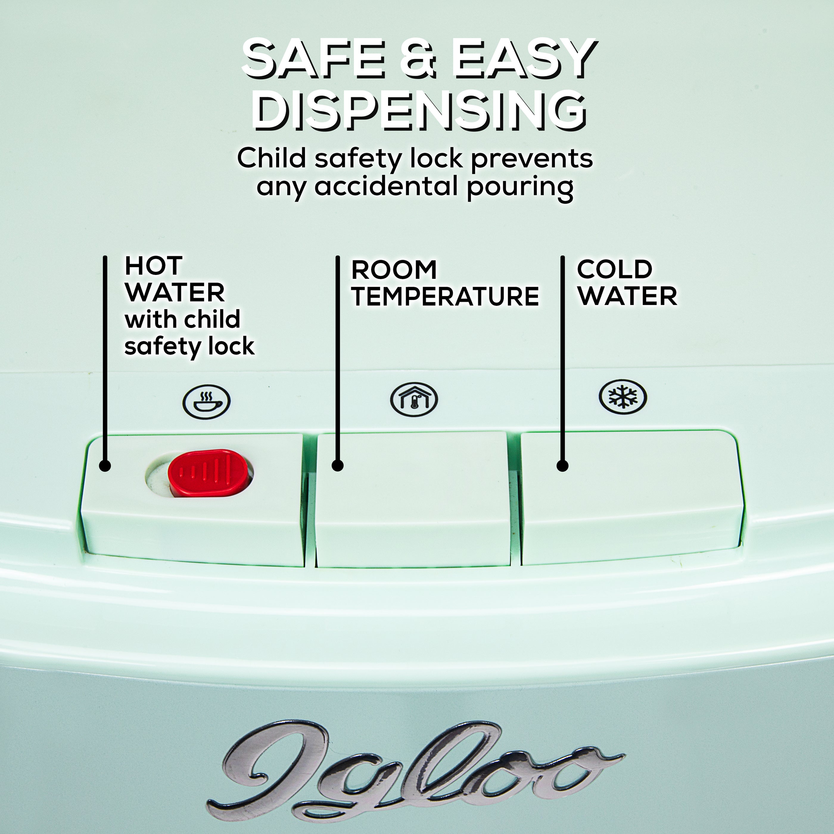 Igloo Retro Water Cooler, Aqua — Nostalgia Products