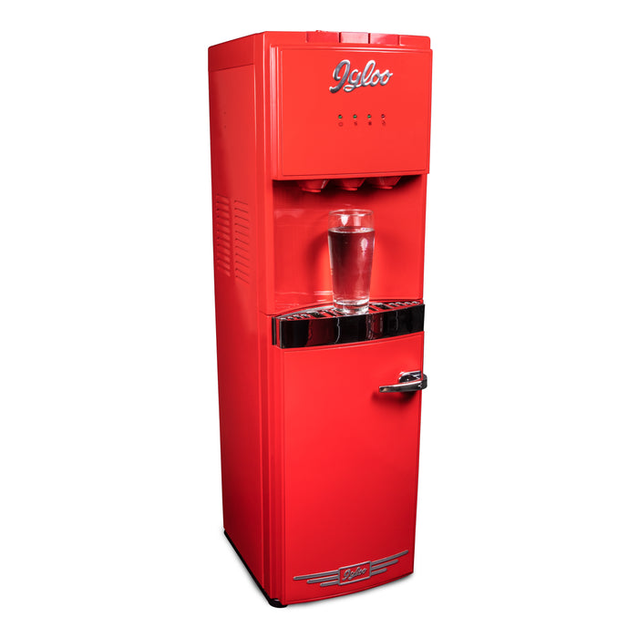 Countertop Ice Maker with Water Dispenser, Red