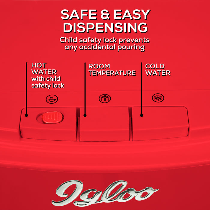 Igloo Retro Water Cooler, Retro Red