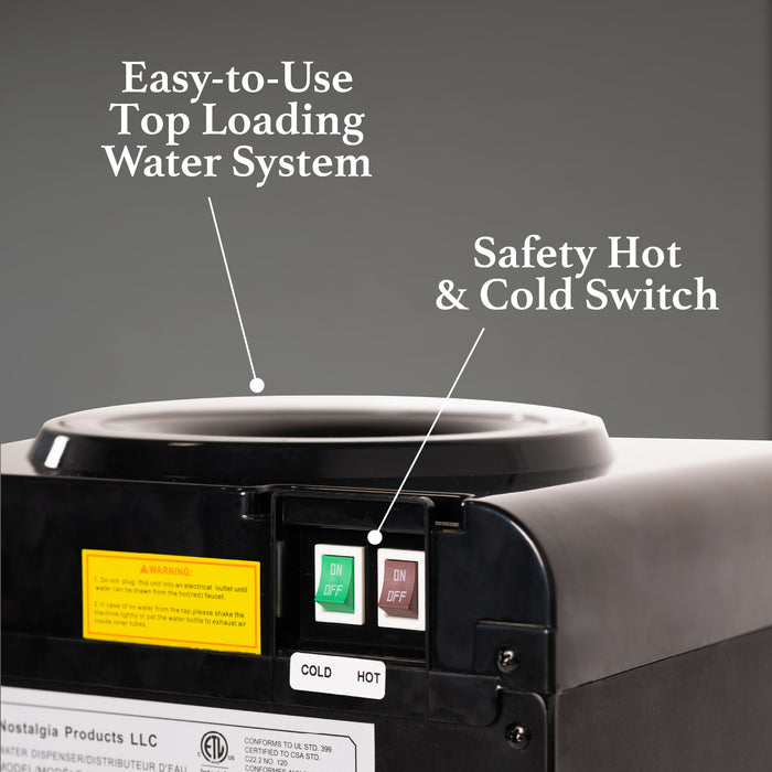 Igloo® Hot & Cold Top Loading Water Dispenser, Black
