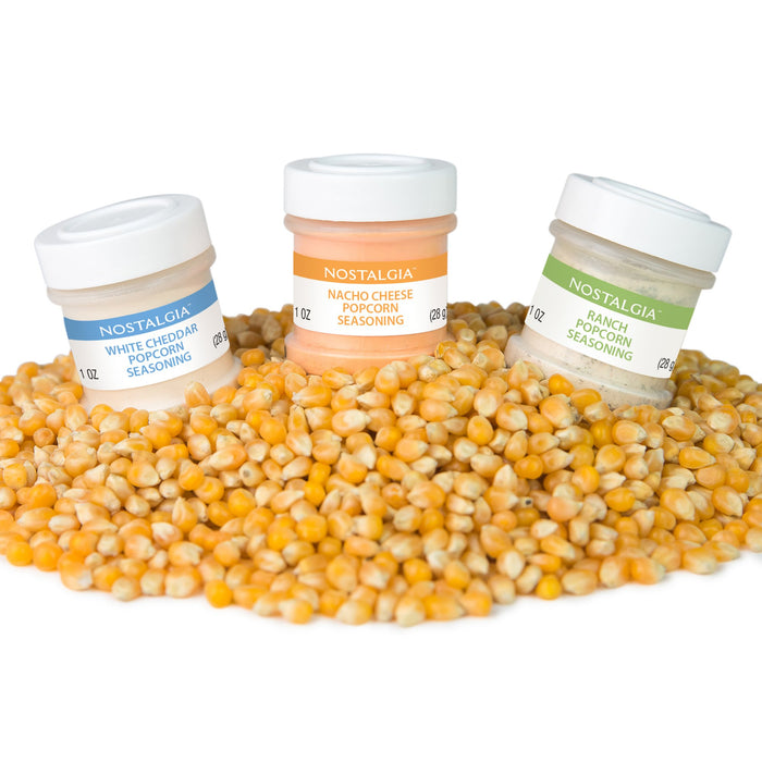 Hot Air & Kettle Popcorn Kit, 3 Seasonings, Oil, Popcorn Kernels