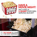 Nostalgia 2.5 Ounce Popcorn Cart, 5-Quart Popcorn Bowl full of popcorn