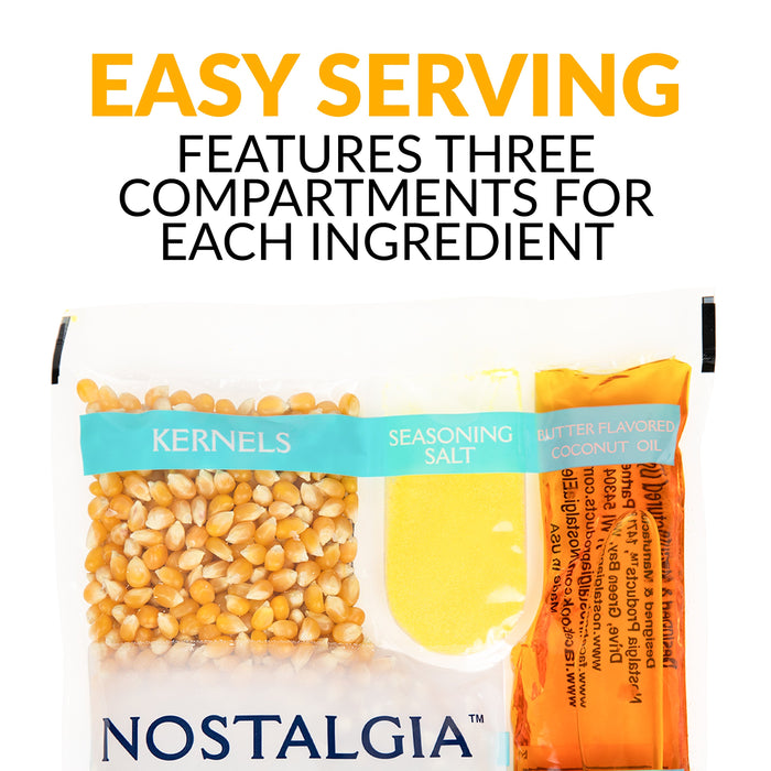 Best Tasting Premium 8-Ounce Popcorn, Oil & Seasoning Salt All-In-One Packs - 24 Count