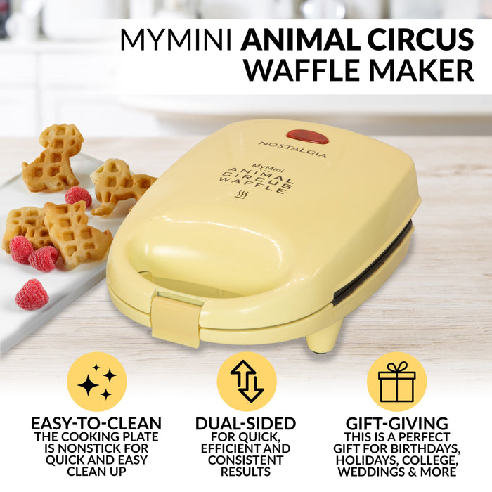 Nostalgia Round Mini Flippable Waffle Maker in the Waffle Makers