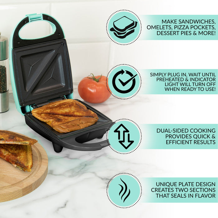 Dash Pocket Sandwich Maker Aqua