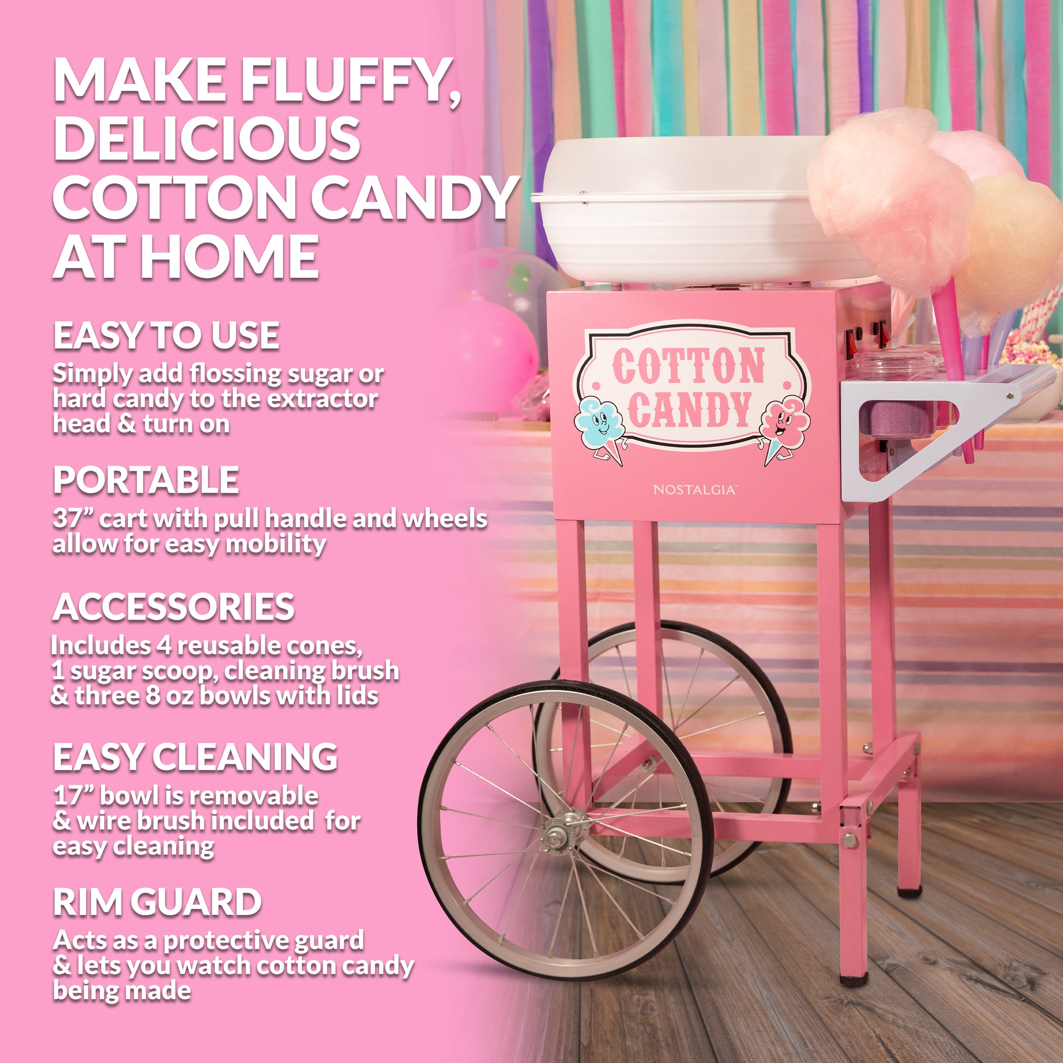 Professional Cotton Candy Cart — Nostalgia Products