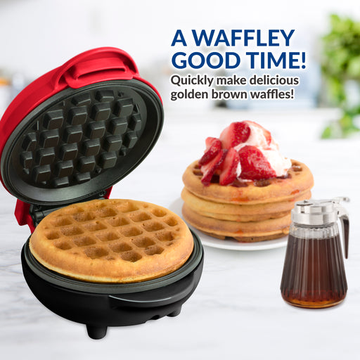 Nostalgia, Kitchen, Nostalgia My Mini Waffle Maker 5 Cooking Surface  Brand New Factory Sealed Red