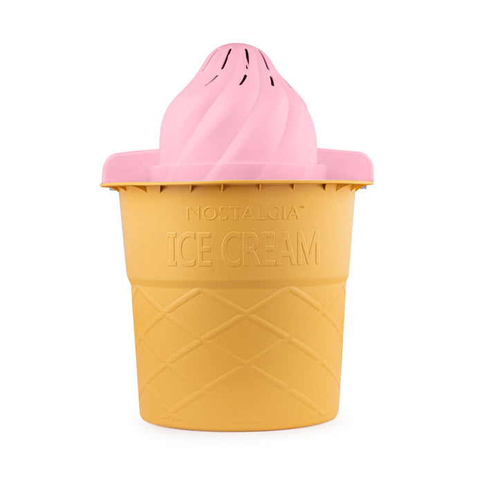 4-Quart Swirl Cone Ice Cream Maker, Strawberry Red