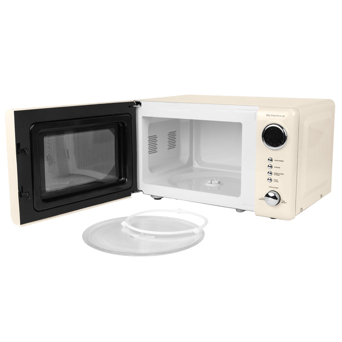  SIMOE Small Microwave Oven, 0.7 Cu Ft 700W Countertop Retro  Microwave with 8 Auto-cooking Set & Defrost, Child Lock, Compact Microwave  w/10 Inch Removable Turntable, Timer, 5 Micro Power, LED Lighting 