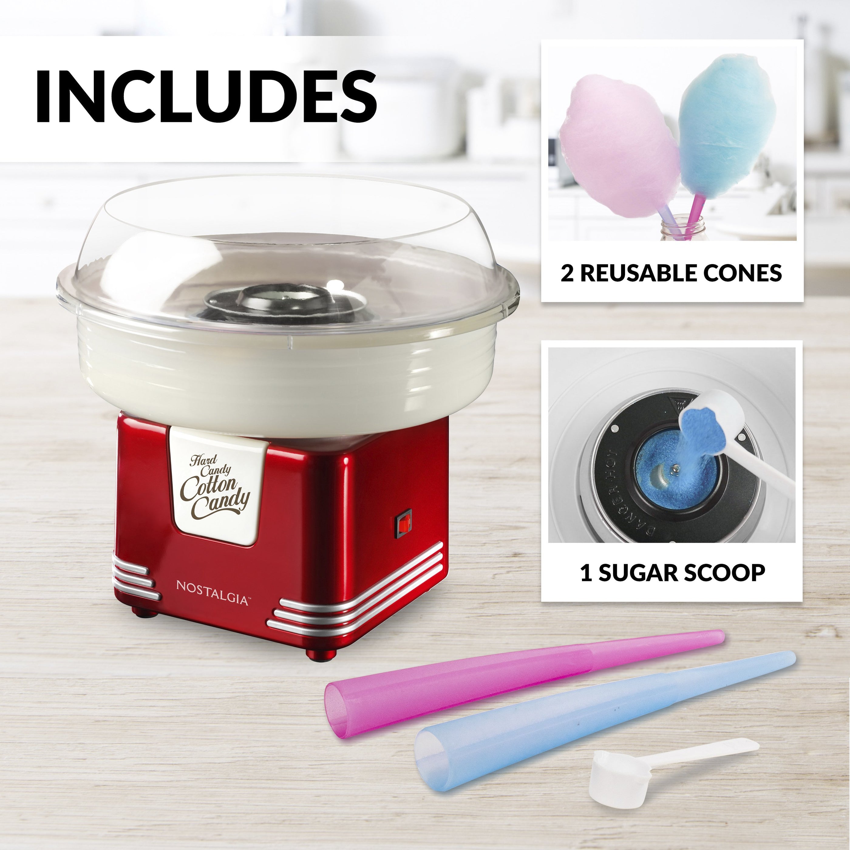 Nostalgia Retro Hard Candy Cotton Candy Maker — Nostalgia Products