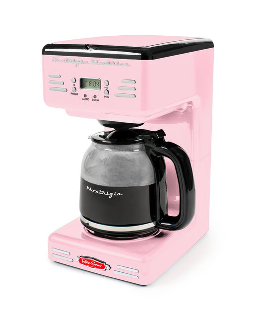 Retro 12-Cup Coffee Maker, Pink — Nostalgia Products