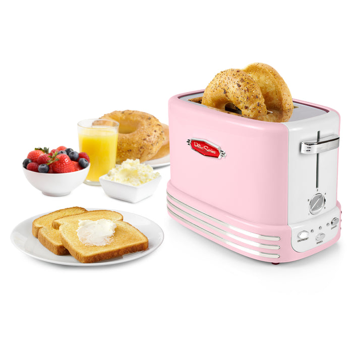 Nostalgia My Mini Single Slice Toaster Pink
