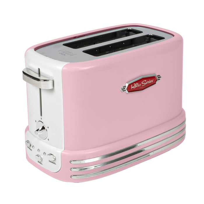 Retro 2-Slice Toaster, Pink