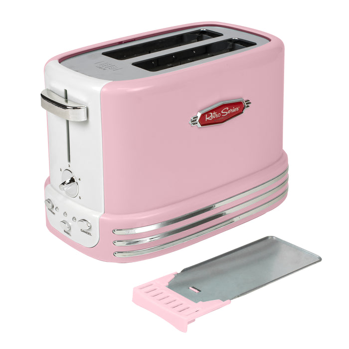 Retro 2-Slice Toaster, Pink