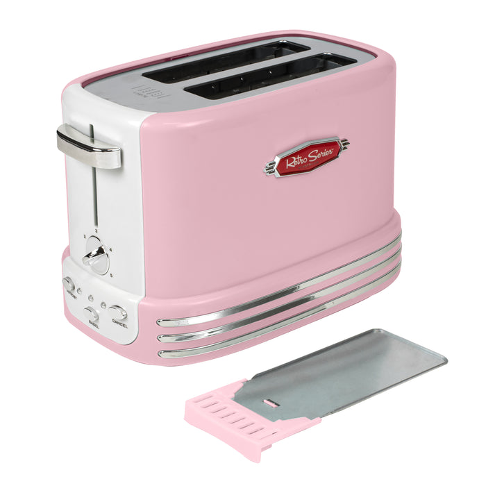 Toaster Roz Retro 2-Slice Toaster, Pink — Nostalgia Products