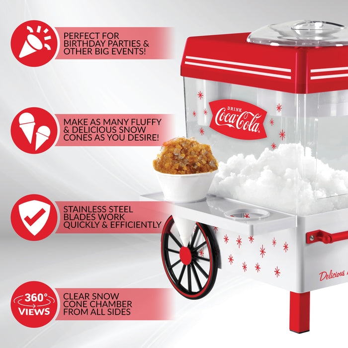 Coca-Cola Countertop Snow Cone Maker, White/Red