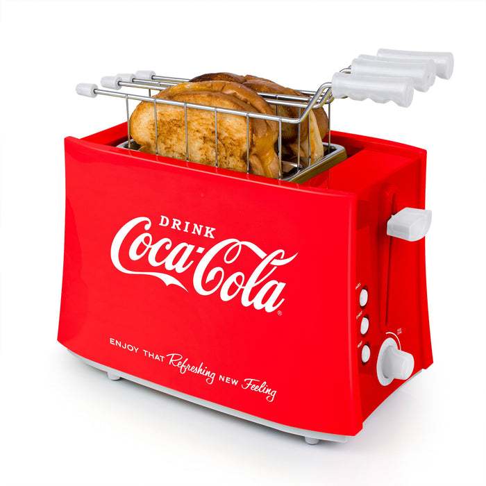Coca-Cola® Grilled Cheese Toaster with Easy-Clean Toaster Baskets and Adjustable Toasting Dial