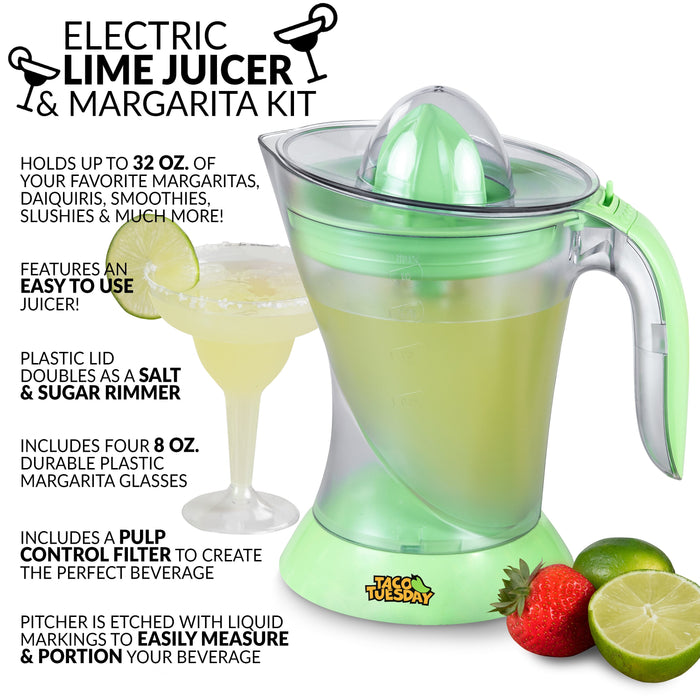 Taco Tuesday Electric Lime Juicer & Margarita Kit — Nostalgia Products