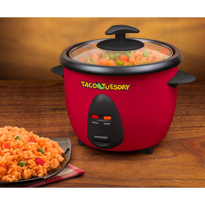 Taco Tuesday 6-Cup Mexican Rice Cooker & Food Steamer