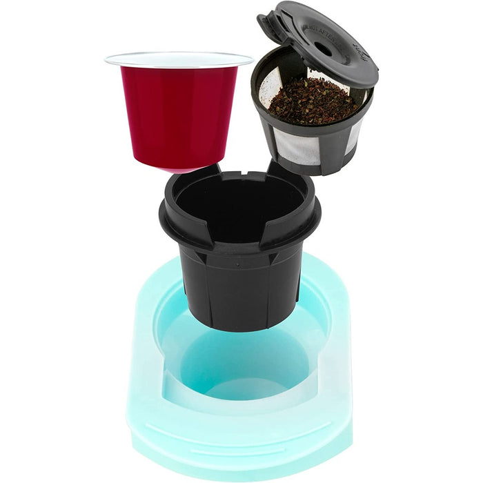 Nostalgia 14-Cup Aqua Single Serve Coffee Maker NMPCCPGC1AQS - The Home  Depot